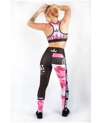 Combat Dollies Pink Camo Sports Bra