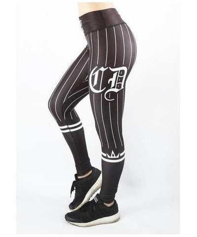 Combat Dollies Baseball Fitness Leggings Black/Black