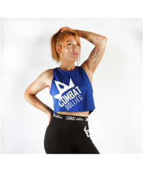 Combat Dollies Cropped Vest Blue