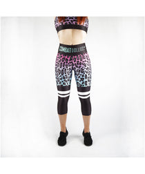 Combat Dollies Fuchsia Fall Capri Fitness Leggings