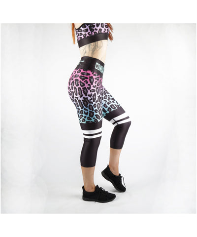 Combat Dollies Fuchsia Fall Capri Fitness Leggings