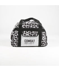 Combat Dollies White Leopard Print Sports Bag