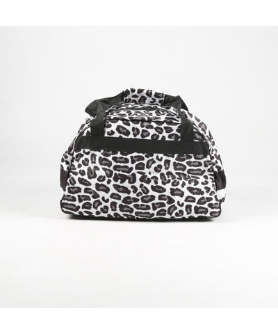 Combat Dollies White Leopard Print Sports Bag
