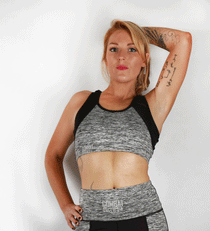 Combat Dollies Grey Crop Top