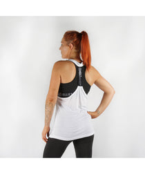 Combat Dollies T-Back Tank Top White