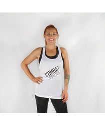 Combat Dollies T-Back Tank Top White