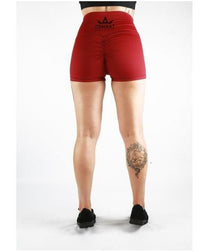 Combat Dollies Super High Waist Maroon Booty Shorts