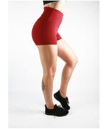 Combat Dollies Super High Waist Maroon Booty Shorts