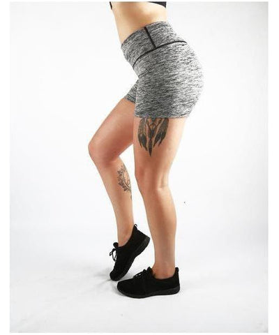 Combat Dollies Hazel Grey High Waisted Shorts