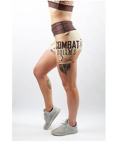 Combat Dollies Desert Camo Fitness Shorts