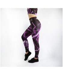 Combat Dollies Lightning Fitness Leggings Purple