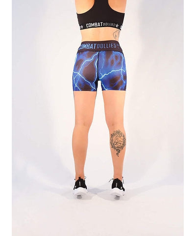 Combat Dollies Blue Lightning Fitness Shorts