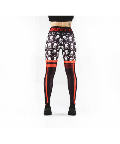 Combat Dollies Skull & Crossbones Fitness Leggings