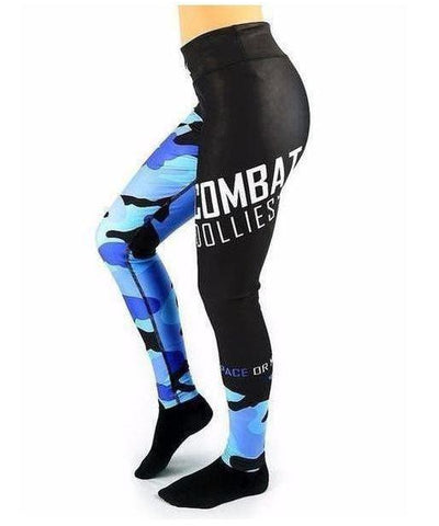 Combat Dollies Fitness Leggings Blue Camo