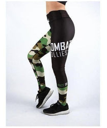 Combat Dollies Fitness Leggings Green Camo