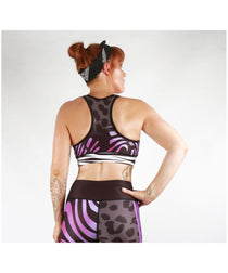 Combat Dollies Wild Purple Sports Bra