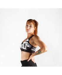 Combat Dollies Grey Camo Sports Bra