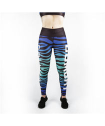 Combat Dollies Blue Zebra Fitness Leggings
