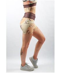 Combat Dollies Desert Camo Fitness Shorts