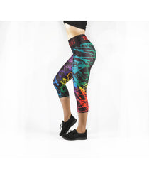 Combat Dollies Fracture Capri Fitness Leggings