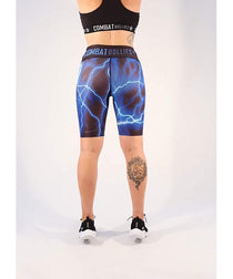 Combat Dollies Blue Lightning Midi Shorts
