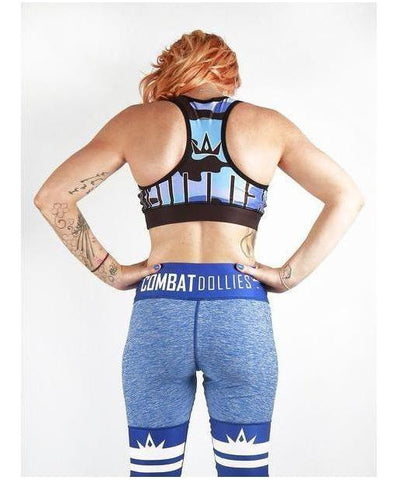 Combat Dollies Blue Camo Sports Bra