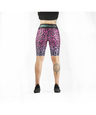 Combat Dollies Fuchsia Fall Long Gym Shorts