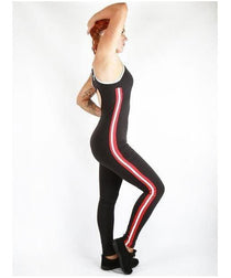Combat Dollies Red Stripe Gym Jumpsuit