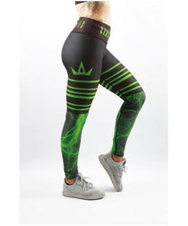Combat Dollies Green Lightning Fitness Leggings