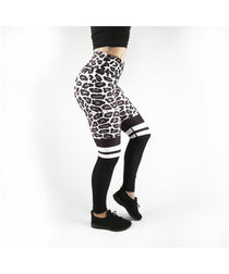 Combat Dollies White Leopard Fitness Leggings