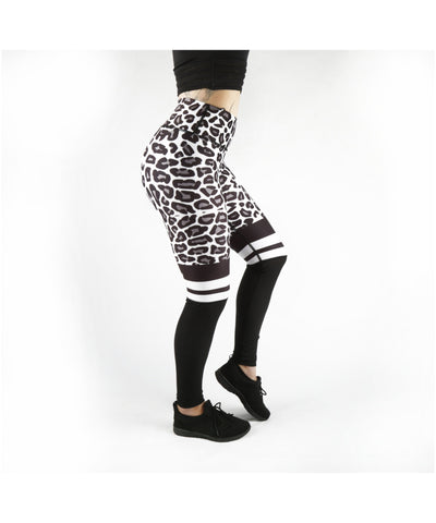 Combat Dollies White Leopard Fitness Leggings