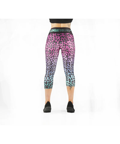 Combat Dollies Complete Fuchsia Fall Capri Fitness Leggings