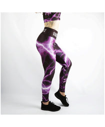 Combat Dollies Lightning Fitness Leggings Purple