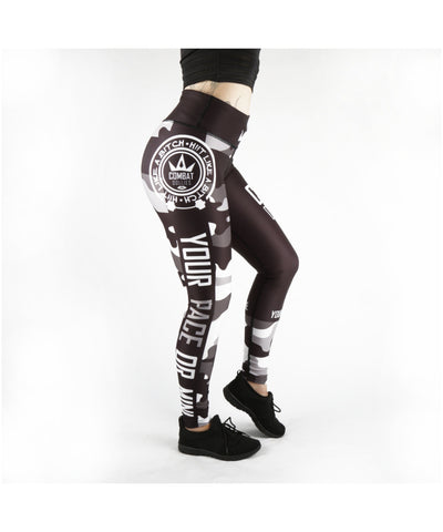 Combat Dollies Fitness Leggings Grey Camo