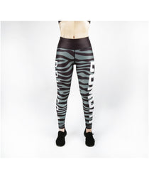 Combat Dollies Grey Zebra Fitness Leggings