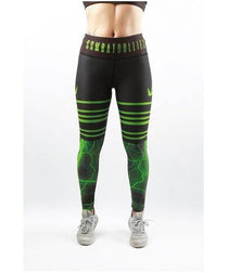 Combat Dollies Green Lightning Fitness Leggings
