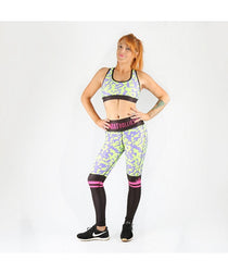Combat Dollies Neon Camo Duo Sports Bra