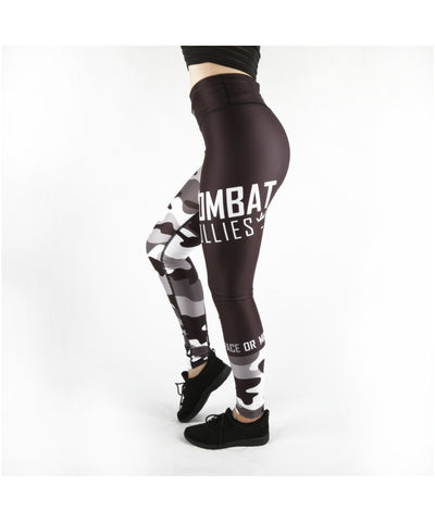 Combat Dollies Fitness Leggings Grey Camo