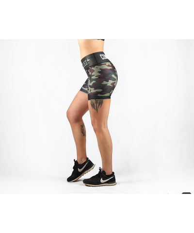 Combat Dollies Caged Camo Fitness Shorts