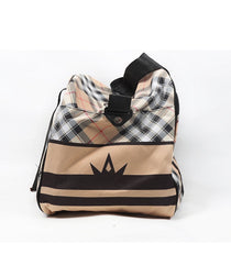 Combat Dollies Plaid Sports Bag Beige