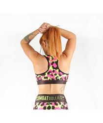 Combat Dollies Neon Leopard Sports Bra