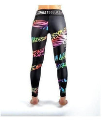 Combat Dollies Multi Print Fitness Leggings Black