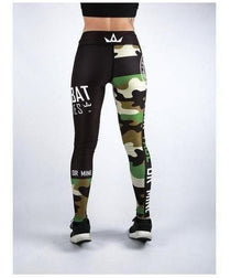 Combat Dollies Fitness Leggings Green Camo