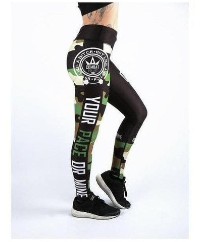 Combat Dollies Fitness Leggings Green Camo