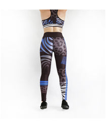 Combat Dollies Wild Blue Fitness Leggings