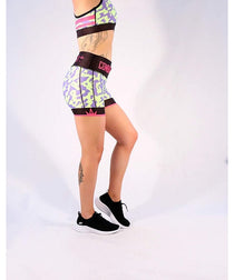 Combat Dollies Neon Camo Duo Fitness Shorts