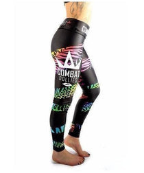 Combat Dollies Multi Print Fitness Leggings Black