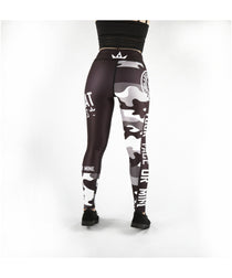Combat Dollies Fitness Leggings Grey Camo