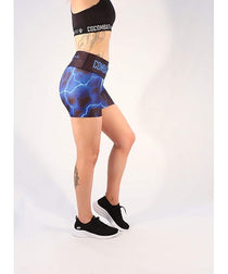 Combat Dollies Blue Lightning Fitness Shorts