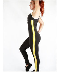 Combat Dollies Yellow Stripe Gym Jumpsuit